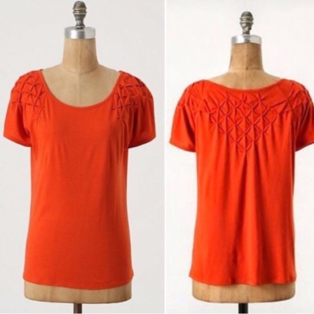 Anthro C. Keer Paint the Sky Puckered Tee, Size M
